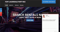 Desktop Screenshot of fortlauderdalepartybusrental.com