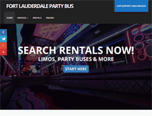 Tablet Screenshot of fortlauderdalepartybusrental.com